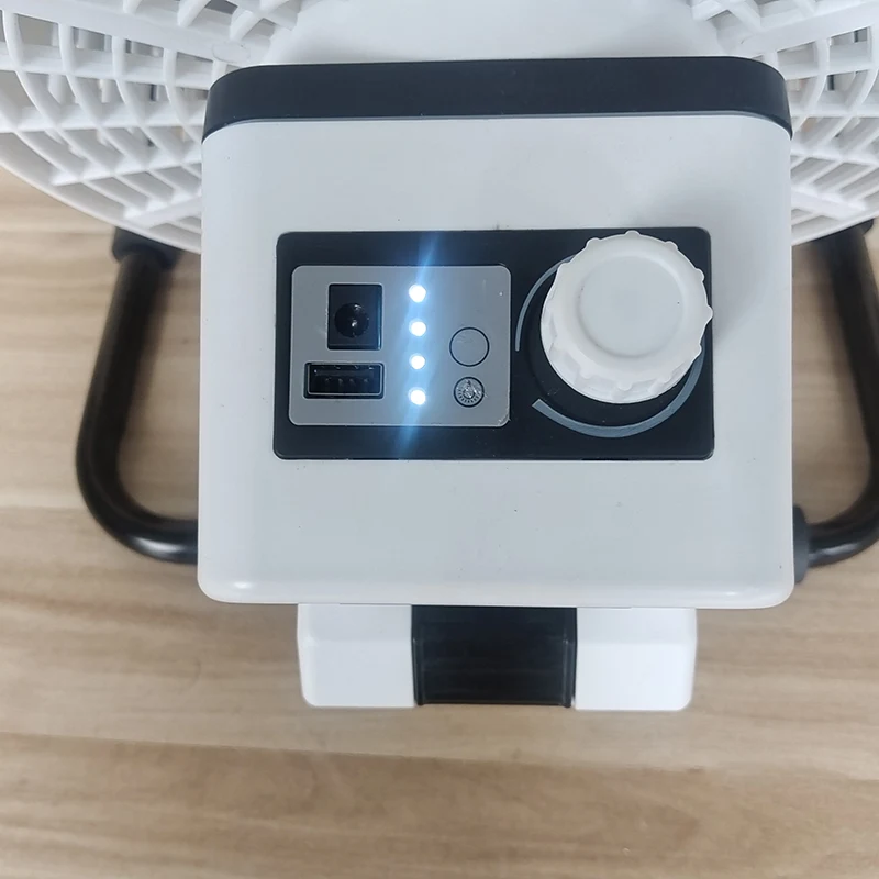 8inch rechargeable fan with LED light