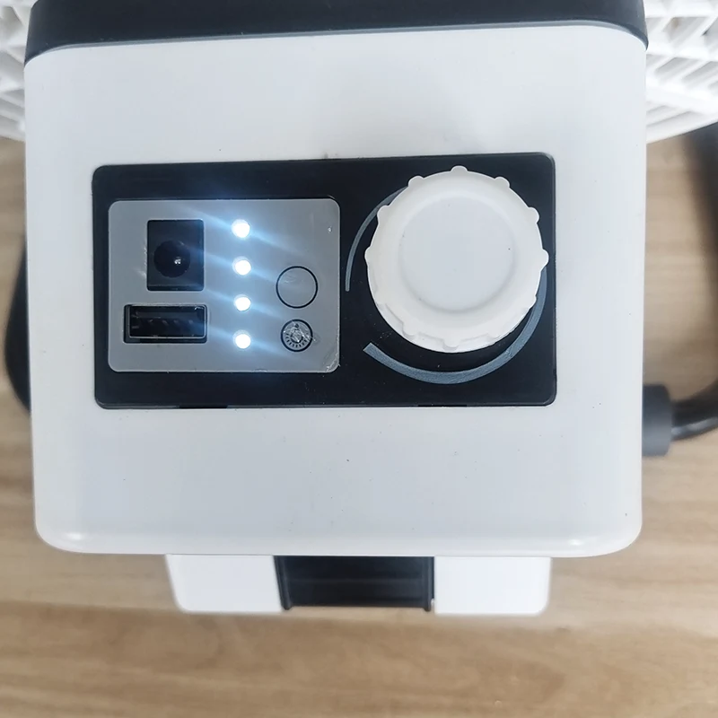 8inch rechargeable fan with LED light